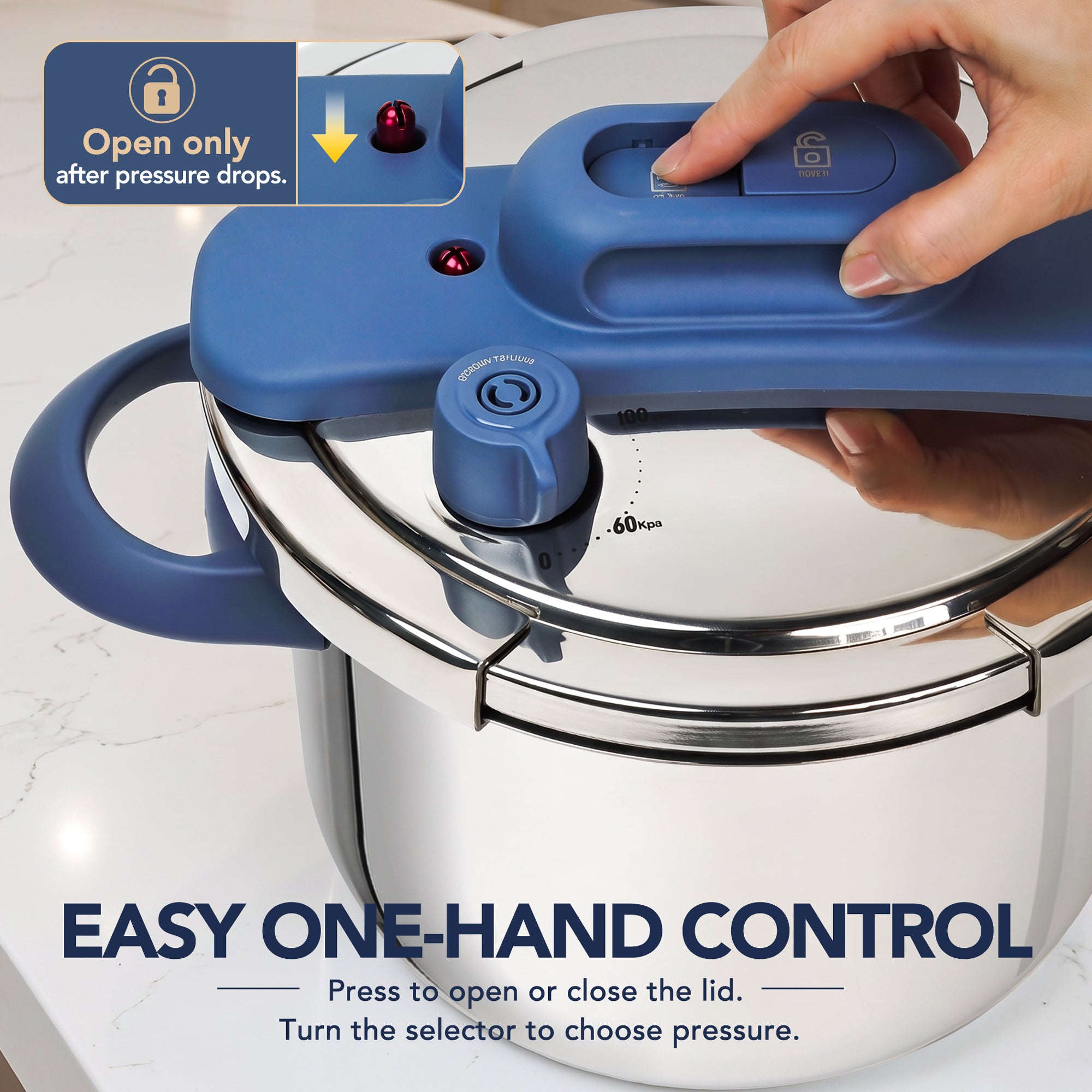 MICHELANGELO 4.2QT Stainless Steel Stovetop Pressure Cooker Set