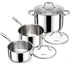 MICHELANGELO Stainless Steel Sauce Pot Set with Steamer 5Pcs, 18/10 Saucepan Set