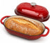 MICHELANGELO Enameled Cast Iron Bread Oven, Oval Sourdough Dutch Oven & Lid