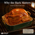 MICHELANGELO Turkey Roasting Pan with Rack, 15 x 13 Inch, Olive Green/Gold