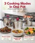 MICHELANGELO Stovetop Pressure Cooker Stainless Steel, 6.3 qt, 304 Stainless Steel