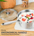 MICHELANGELO 1Qt & 2Qt Tri-ply Stainless Steel Saucepan Set, Small Cooking Pots with Tempered Glass Lids