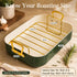 MICHELANGELO Turkey Roasting Pan with Rack, 15 x 13 Inch, Olive Green/Gold