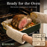 MICHELANGELO Turkey Roasting Pan with Rack, 15 x 13 Inch, Olive Green/Gold