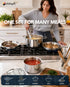 MICHELANGELO 5-Ply Stainless Steel Cookware Set, 23-Piece Pots and Pans Set