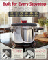 MICHELANGELO Stovetop Pressure Cooker Stainless Steel, 6.3 qt, 304 Stainless Steel
