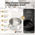 MICHELANGELO 4QT Tri-Ply Stainless Steel Saucepan with Lid, Helper Handle