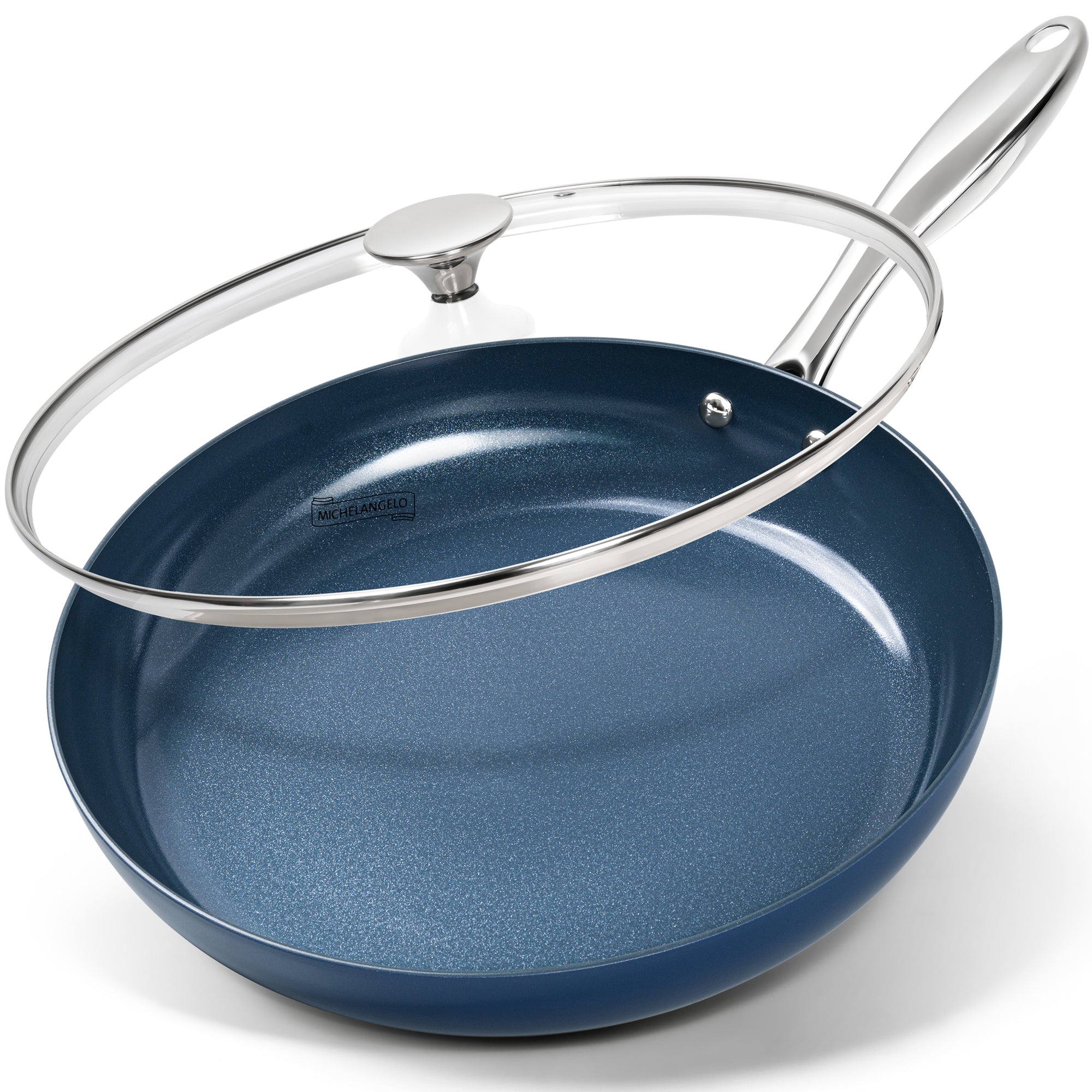 MICHELANGELO Small Frying Pan - 8 Inch Nonstick Frying Pan with Lid