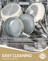 MICHELANGELO Cookware Set 8 Piece Nonstick Ceramic Pots and Pans Set Cream