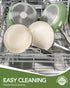 MICHELANGELO Pots and Pans Set Non Stick - Ceramic Cookware Set Non Toxic, Green