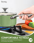 MICHELANGELO Pots and Pans Set Non Stick - Ceramic Cookware Set Non Toxic, Green