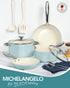 MICHELANGELO Pots and Pans Set Non Stick - Ceramic Cookware Set Non Toxic, Blue