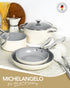 MICHELANGELO Cookware Set 8 Piece Nonstick Ceramic Pots and Pans Set Cream