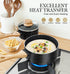 MICHELANGELO 3 Quart Saucepan with Lid, Granite Coating Sauce Pan