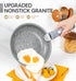 MICHELANGELO Nonstick Frying Pan Set," 9.5" and 11" Fry Pans with Removable Handle, Gray