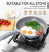 MICHELANGELO Nonstick Frying Pan Set," 9.5" and 11" Fry Pans with Removable Handle, Gray