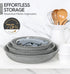MICHELANGELO Nonstick Frying Pan Set," 9.5" and 11" Fry Pans with Removable Handle, Gray