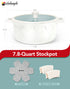MICHELANGELO 8-Quart Soup Pot with Lid - Nonstick Large Ceramic Stock Pot for Induction Cooktop, Cream