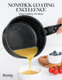 MICHELANGELO Sauce Pan Set,1Qt & 2 Qt & 3Qt Pots with Removable Handles, Black