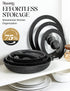 MICHELANGELO Nonstick Frying Pan Set with Lid, 8" 9.5" and 11" Fry Pans with Detachable Handle,Black
