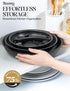 MICHELANGELO Nonstick Frying Pan Set Removable Handle, 8" 9.5" and 11", Black