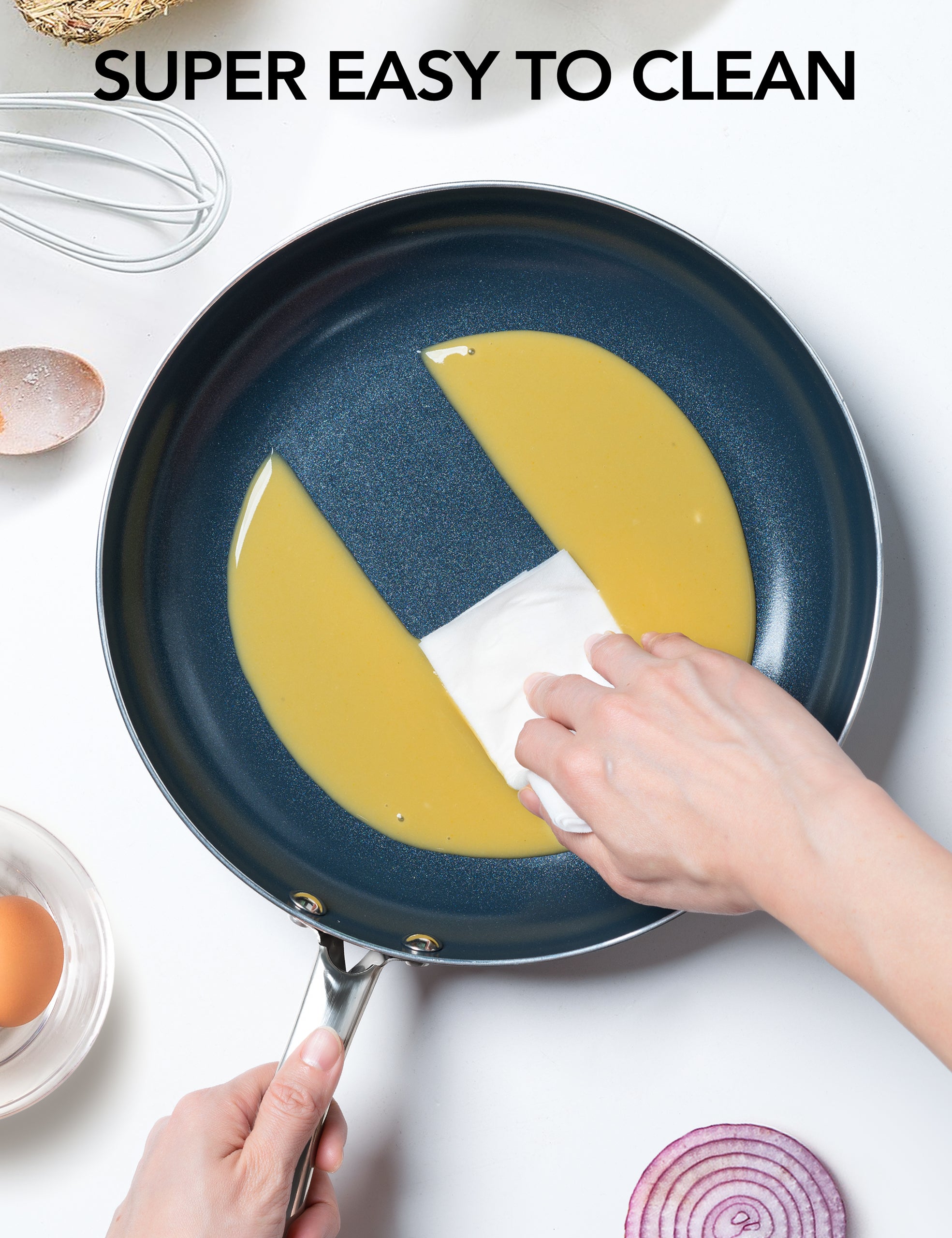 MICHELANGELO Small Frying Pan - 8 Inch Nonstick Frying Pan with Lid