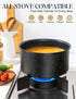 MICHELANGELO Sauce Pan Set,1Qt & 2 Qt & 3Qt Pots with Removable Handles, Black