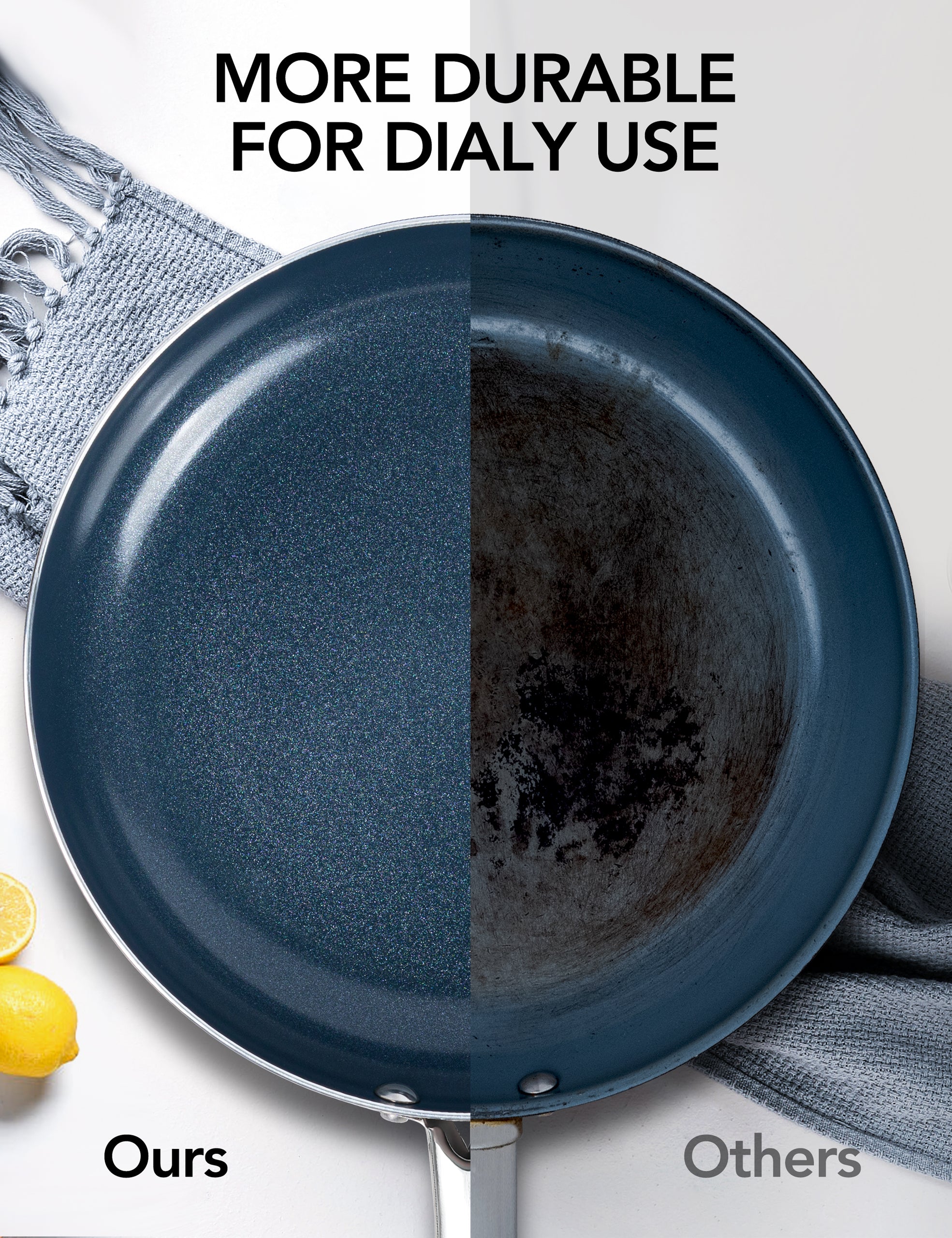 MICHELANGELO Small Frying Pan - 8 Inch Nonstick Frying Pan with Lid