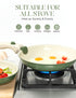 MICHELANGELO Nonstick Frying Pan Set Removable Handle, 8" 9.5" and 11" Frying Pans, Green