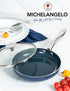 MICHELANGELO Small Frying Pan - 8 Inch Nonstick Frying Pan with Lid