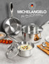 MICHELANGELO Stainless Steel Sauce Pan Set with Lids 1, 2, 3 Qt  Small Stainless Steel Pots