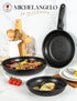 MICHELANGELO Nonstick Frying Pan Set Removable Handle, 8" 9.5" and 11", Black