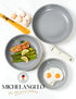 MICHELANGELO Nonstick Frying Pan Set Removable Handle, 8" 9.5" and 11" Frying Pans, Beige