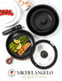 MICHELANGELO Nonstick Frying Pan Set with Lid, 8" 9.5" and 11" Fry Pans with Detachable Handle,Black