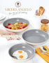 MICHELANGELO Nonstick Frying Pan Set Removable Handle, 8" 9.5" and 11" Frying Pans, Beige