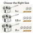 Michelangelo 1 Quart Stainless Steel Saucepan with Lid, Induction Ready