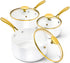 MICHELANGELO Nonstick Saucepan with Lid 1Qt & 2Qt & 3Qt