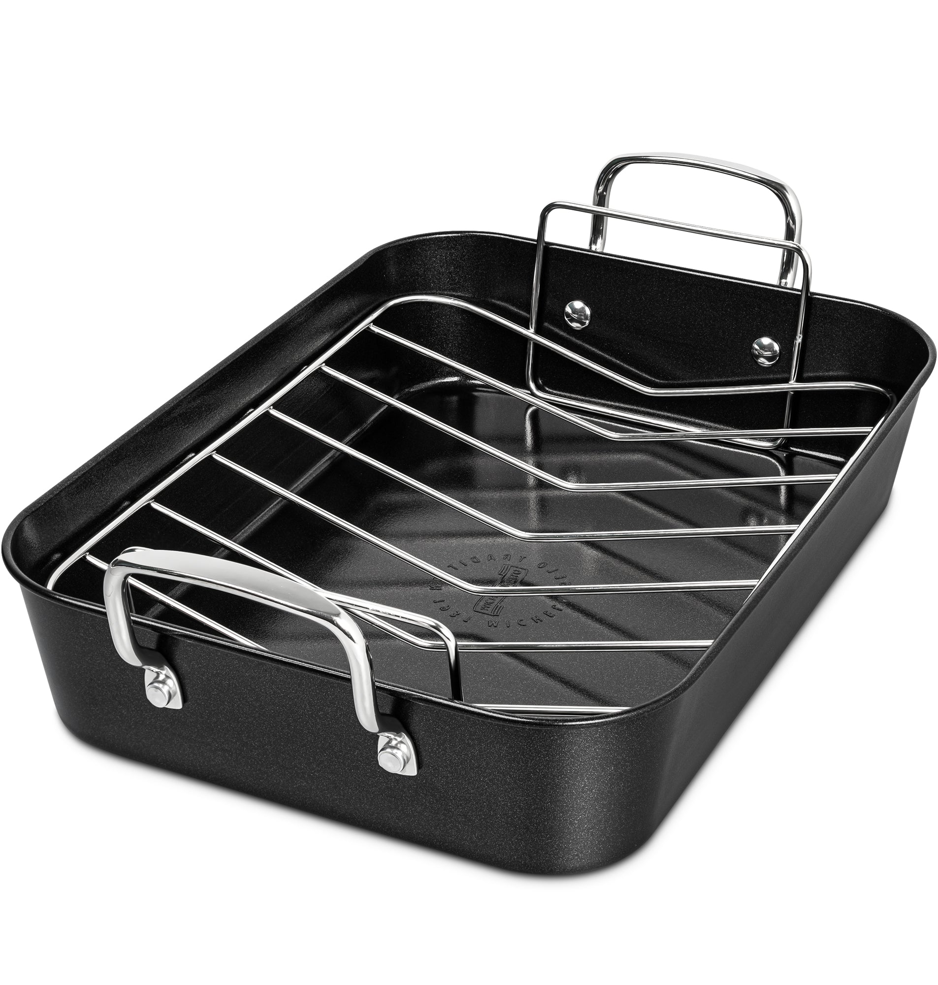 MICHELANGELO Roasting Pan with Rack  Carbon Steel Turkey Roasting Pan,15 Inch x 11 Inch