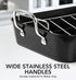 MICHELANGELO Roasting Pan with Rack  Carbon Steel Turkey Roasting Pan,15 Inch x 11 Inch