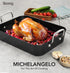 MICHELANGELO Roasting Pan with Rack  Carbon Steel Turkey Roasting Pan,15 Inch x 11 Inch