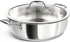 MICHELANGELO 12inch Stainless Steel Pan with Lid - 6 Quart Saute Pan, Deep Frying Pan