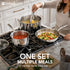 MICHELANGELO Stainless Steel Pots and Pans Set, 5-Piece Cookware Set