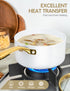 MICHELANGELO Nonstick Saucepan with Lid 1Qt & 2Qt & 3Qt