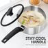 MICHELANGELO Triply Stainless Steel Saucepan with Lid and Bakelite Handle-1QT & 2QT & 3QT