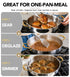 MICHELANGELO 12-Inch Tri-Ply Stainless Steel Saute Pan with Glass Lid, 6 QT
