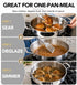 MICHELANGELO 6 QT Tri-Ply Stainless Steel Saute Pan with Glass Lid, 12-Inch
