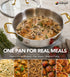 MICHELANGELO 12-Inch Tri-Ply Stainless Steel Saute Pan with Glass Lid, 6 QT