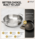 MICHELANGELO 6 QT Tri-Ply Stainless Steel Saute Pan with Glass Lid, 12-Inch