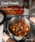Michelangelo 14pcs Tri-Ply Stainless Steel Cookware Set with Detachable Handle