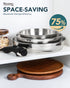 MICHELANGELO Stainless Steel Frying Pan Set with Removable Handle- 8" & 9.5" & 11"